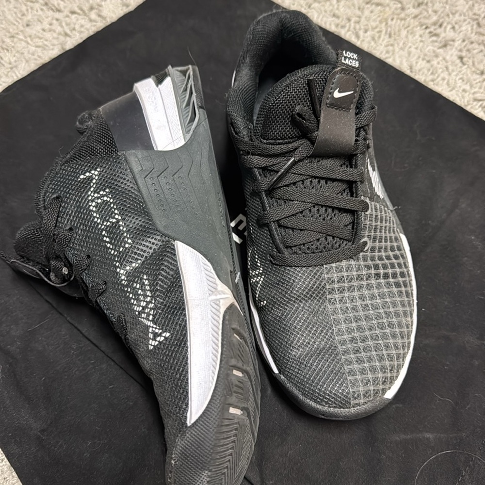 Nike Black and Gray Athletic Shoes Metcon